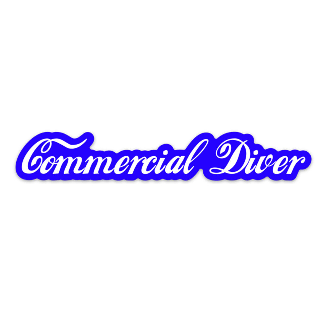 Underwater Hydraulics, Commercial Diver Sticker (Blue)