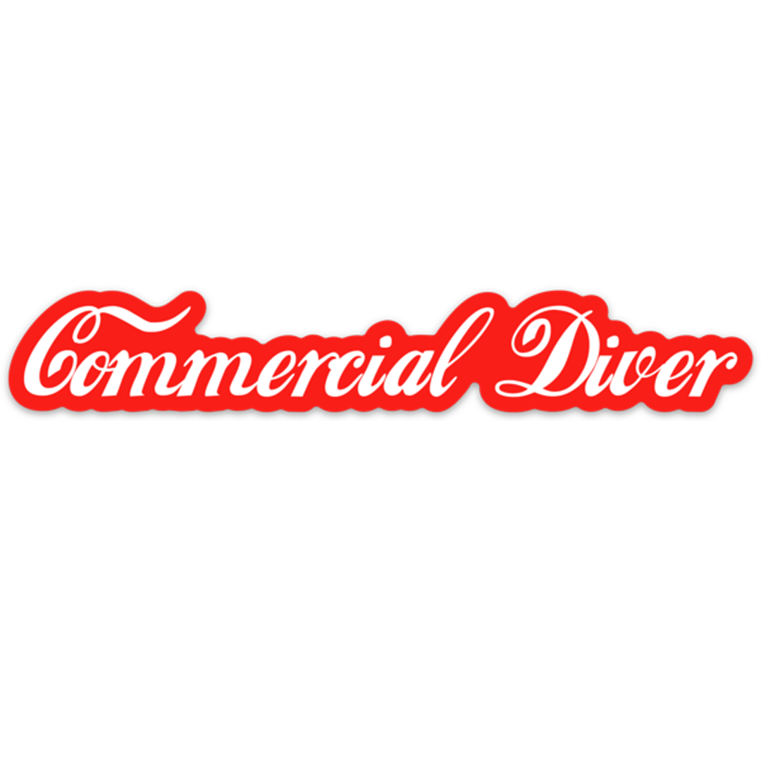 Underwater Hydraulics, Commercial Diver Sticker (Red)