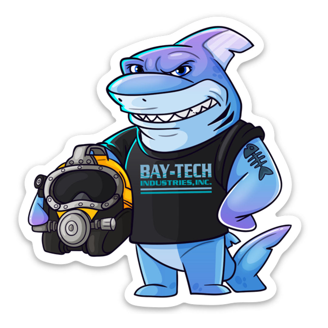 Underwater Hydraulics, Commercial Diving Shark Sticker