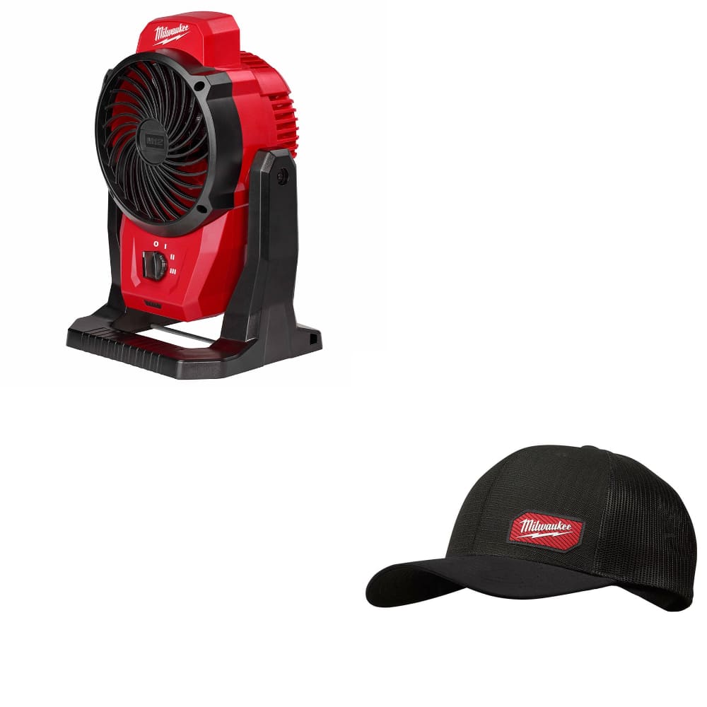 Milwaukee, Milwaukee 0820-20 M12 Mounting Fan w/ FREE 505B GRIDIRON Snapback Trucker Hat