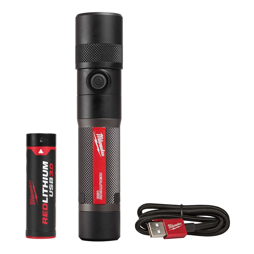 Milwaukee, Milwaukee  2161-21 USB Rechargeable 1100L Twist Focus Flashlight