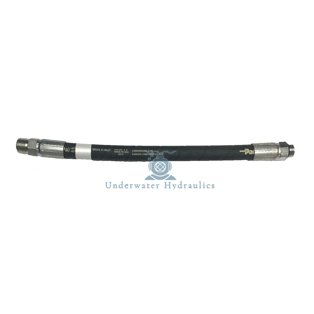 Stanley Hydraulics, Stanley 06830 18" Hose Whip (-8 SAE x 1/2" MNPT)